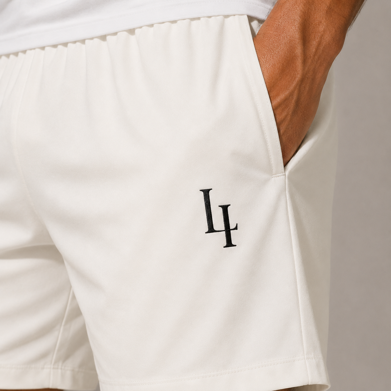 Core Athletic Jogger Short — Cream