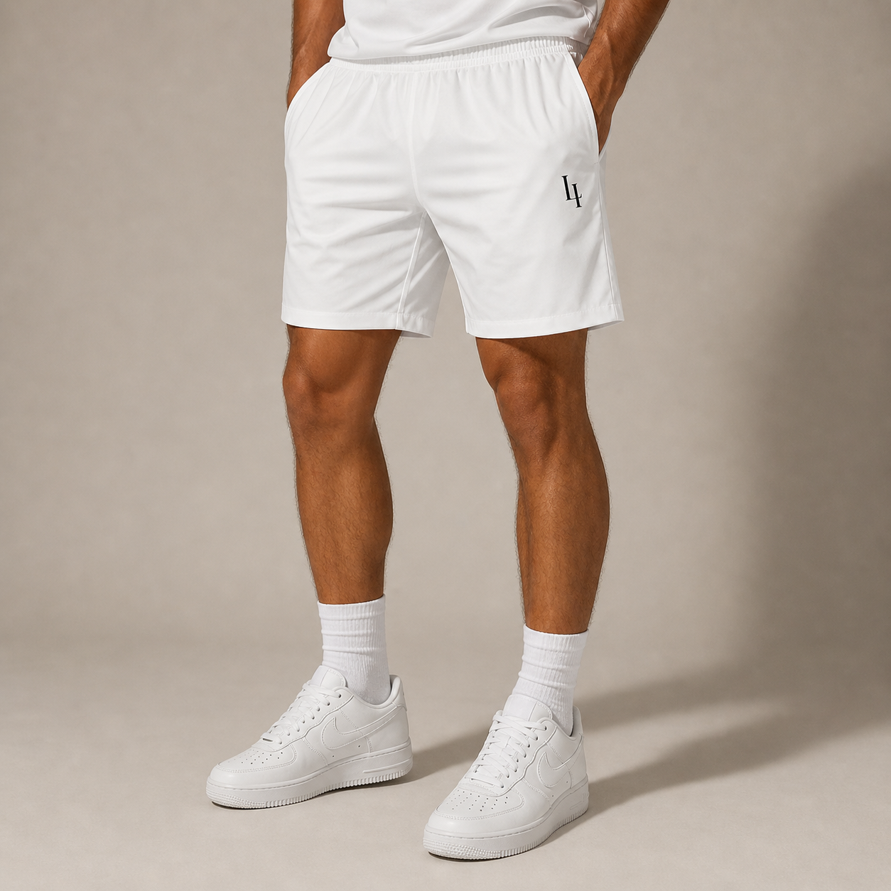 Core Athletic Jogger Short — Studio White