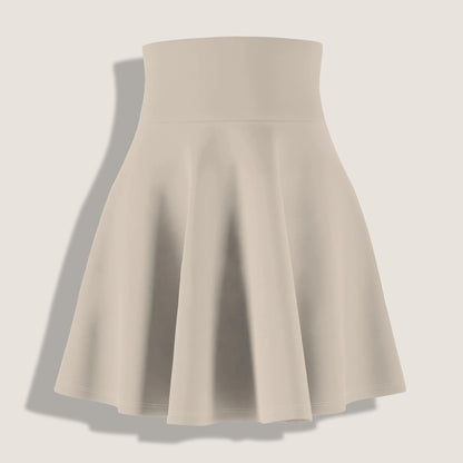 Core Athletic Skater Skirt — Travertine Beige [Black Insignia]