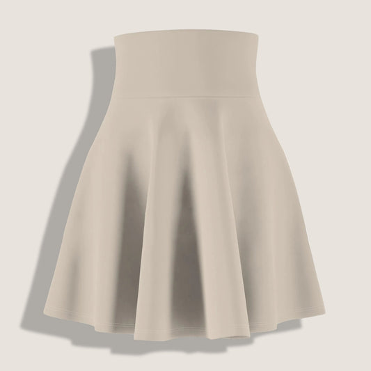 Core Athletic Skater Skirt — Travertine Beige [Black Insignia]