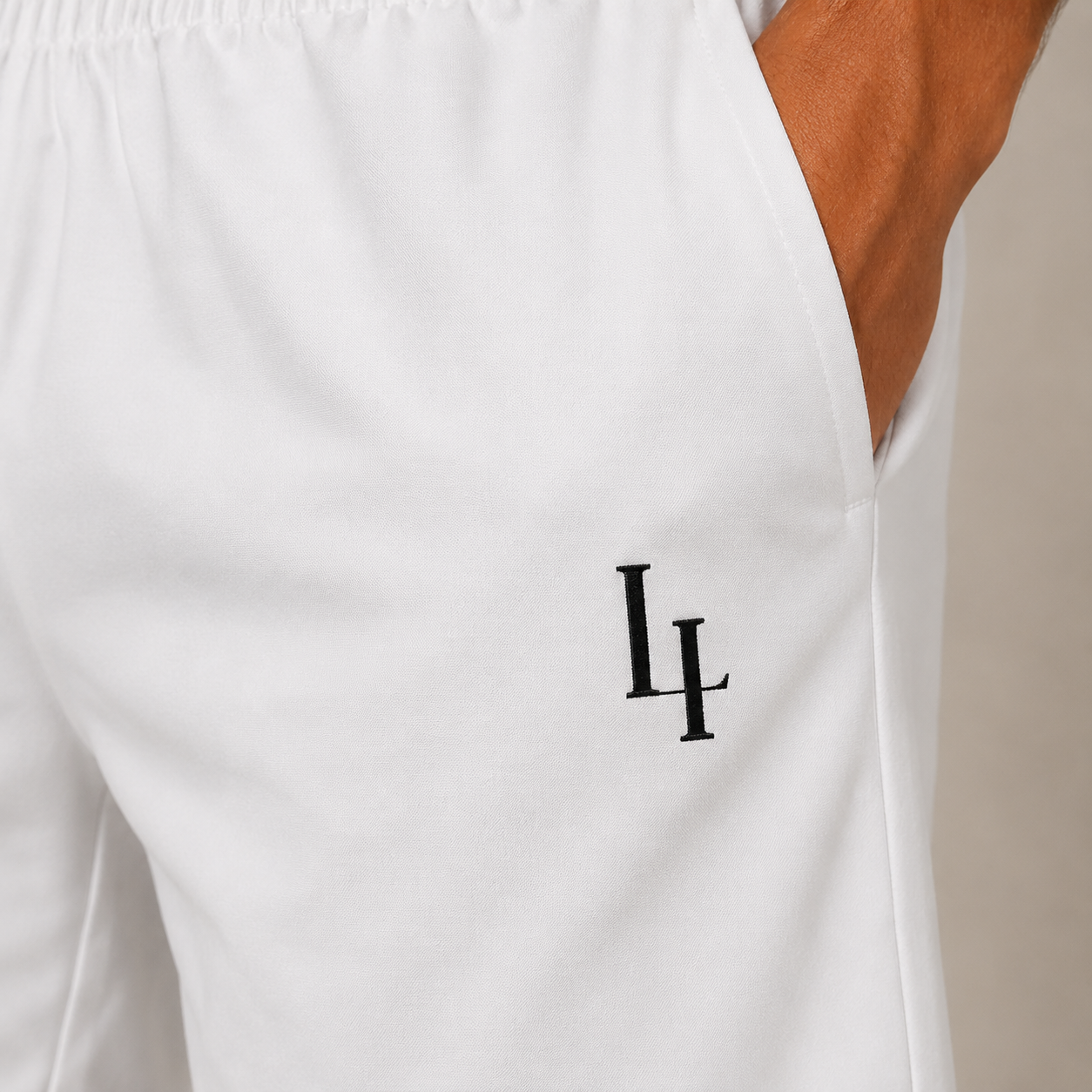 Core Athletic Jogger Short — Studio White