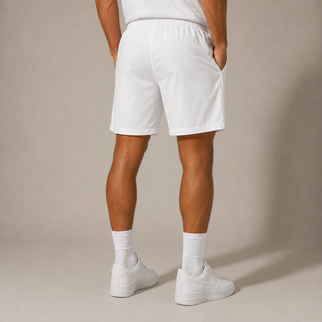 Core Athletic Jogger Short — Studio White